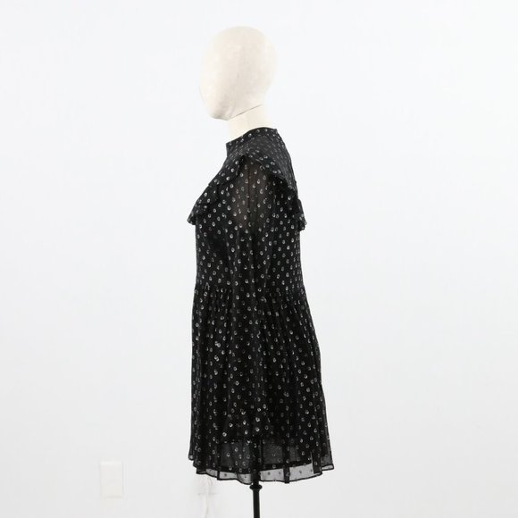 Robert Rodriguez 8 Silk Metallic Dot Mini Dress - Picture 4 of 11